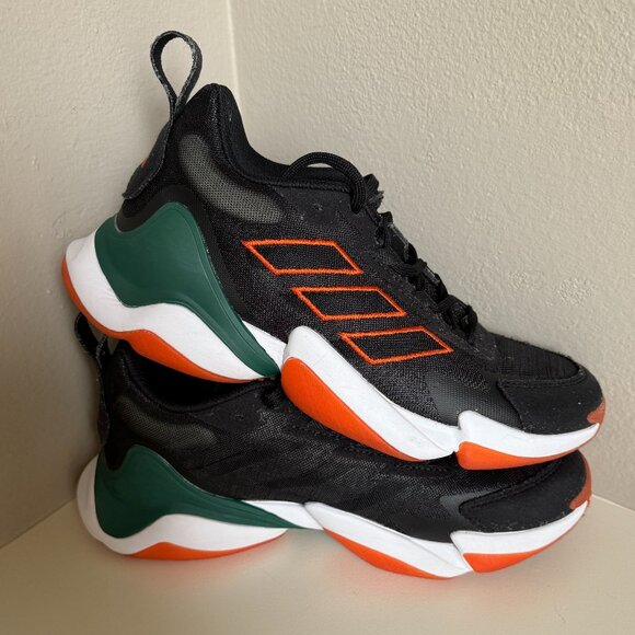 Adidas sneakers in University of Miami Hurricanes colors - Picture 2 of 5